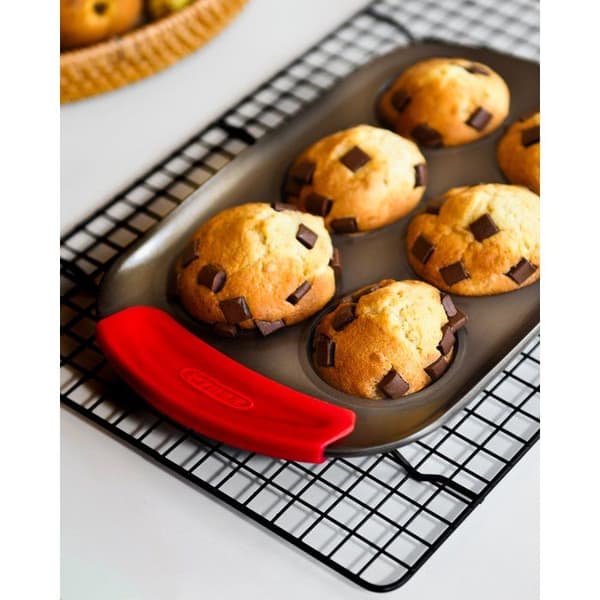 Muffinsplåt - PYREX - 1452001 - Rund - Kolstål - Non-stick - 6 håligheter