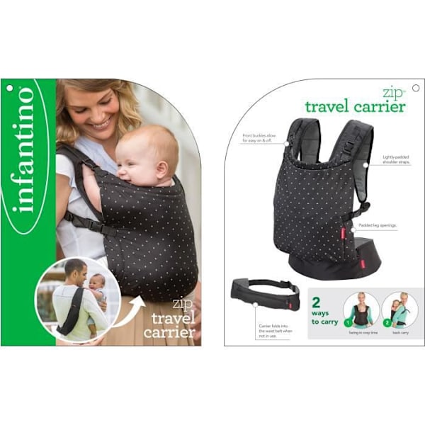 INFANTINO Banana Zip Travel Baby Carrier