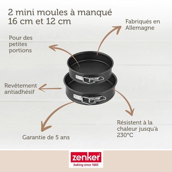 Set med 2 mini springformar - ZENKER - Special Mini - 12 och 16 cm
