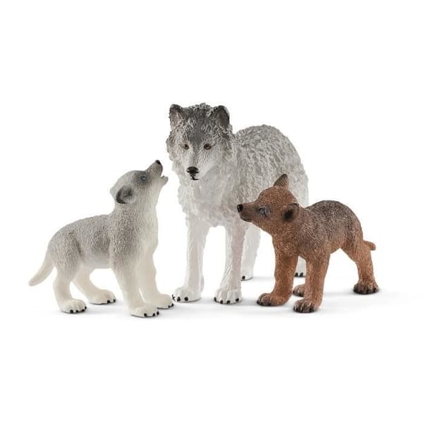 Schleich - Maman Wolf med Cubs - 42472