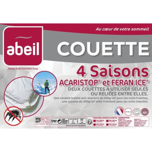 ABEIL Duvet 4 Seasons ANTI-MITES 140x200cm