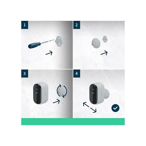 Övervakningskamera - ARLO - Essential2 2K - Färgnattseende - 6 månaders batteritid - 2-pack