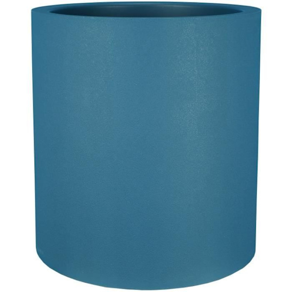 RIVIERA GRANIT rund blomlåda - Plast - Diameter 50 cm - Blå