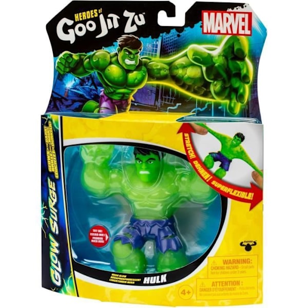Hulk Glow Surge 11cm - HERoes OF GOO JIT ZU - MARVEL - Lysande och utdragbar figur