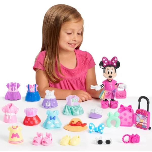 Dockask - DISNEY MINNIE MOUSE - Modelåda - Minnie docka 15 cm, 25 modeplagg och tillbehör