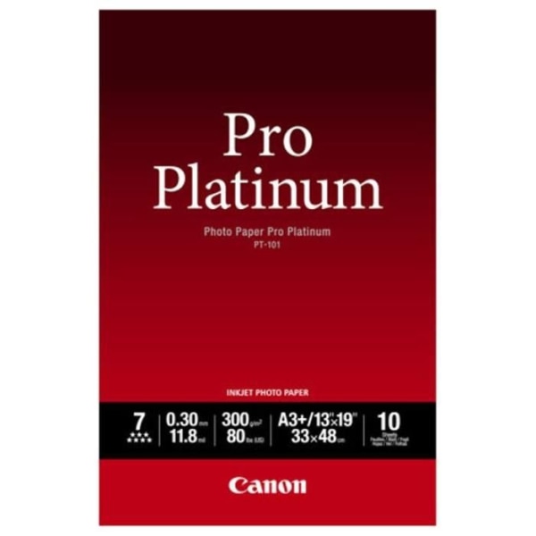 CANON-paket med 1 Pro-fotopapper 300g / m2 - PT-101 - A3 + - 10 ark