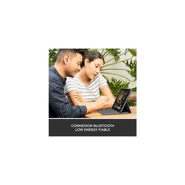 Tabletttillbehör Logitech Slim Folio Tangentbordsfodral för iPad (10:e generationen)