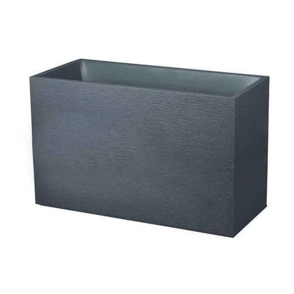 EDA Plastique Graphit rektangulär planterare 116 L, dubbelvägg, vattenretentionssystem, grå antracit 99,5x39,5x60 cm grå antracit 99,5 x 39,5 x 60 cm