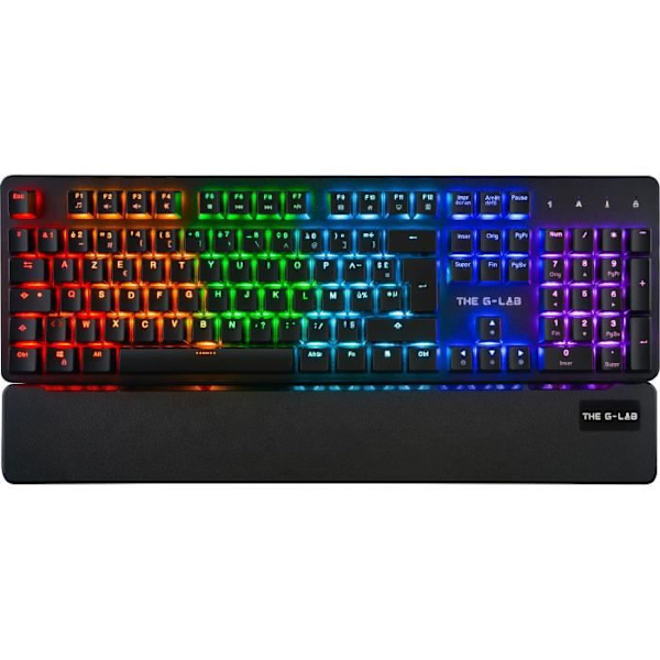 G-LAB KEYZ RUBIDIUM MEKANISK RÖD SVETCH OCH RGB-tangentbord helt anpassade med WRIST REST
