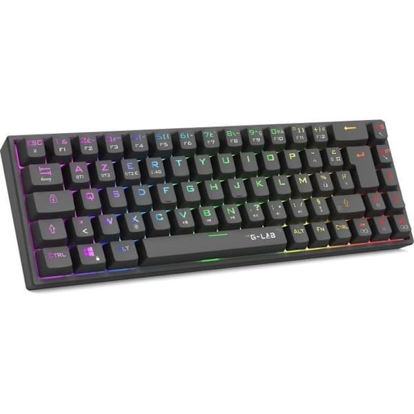 Trippelläge speltangentbord - The G-Lab - KEYZ TITAN - Mekanisk (röd switch) - Trådlös - RGB