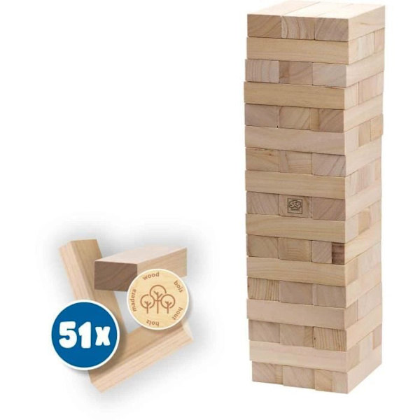 XXL Tumbling Tower - Skicklighetsspel - SES CREATIVE - XXL-version för utomhusbruk, spännande för barn och vuxna.