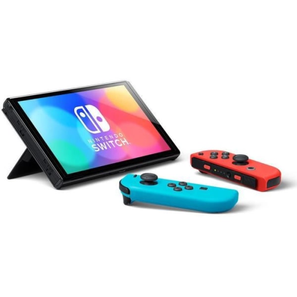 Nintendo Switch-konsol (OLED-modell): Ny version, Intense Colors, 7-tums skärm-med en Joy-Con Neon