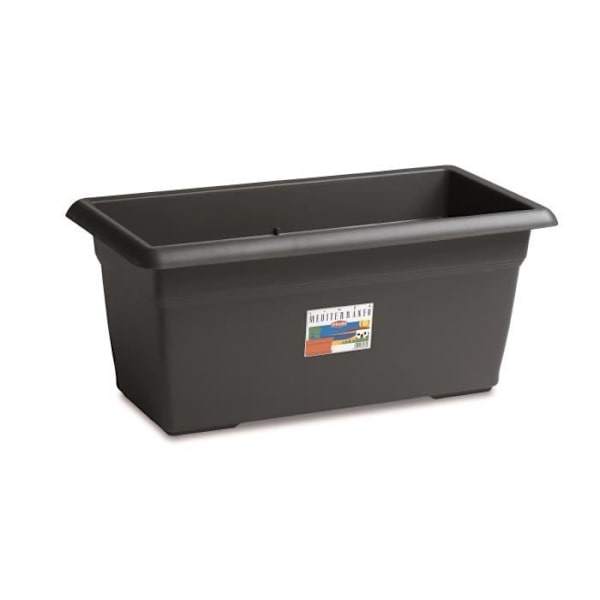 Mediterraneo Rectangular Flower Bin - 110L - 100 cm - Plast - Anthracite