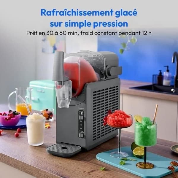 MEDION Is- och Slushed-drycksmaskin - MD12090 - 2,6 l kapacitet - 5 program - 200 W