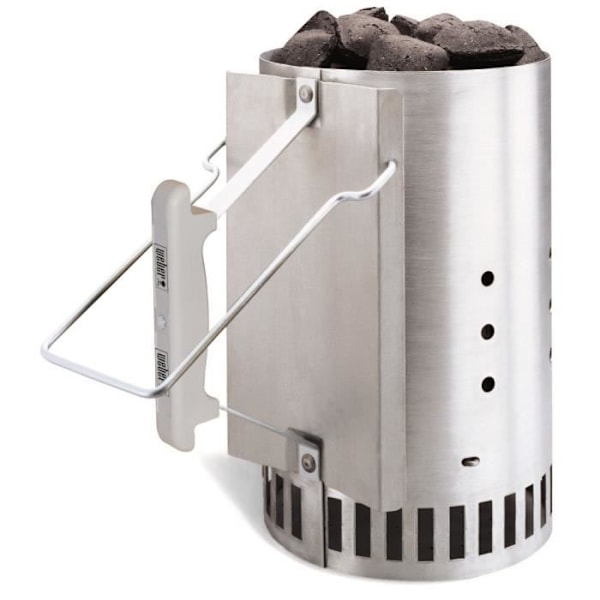 Ångskorsten för träkol skäggcue - WEBER - Rapidfire - Vikt 2.18 kg - Mått 32x19x30.5 cm
