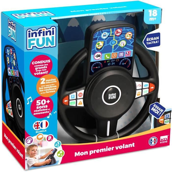 Toy Steering Wheel - KD - My First Steering Wheel - Realistisk och ergonomisk för småbarn