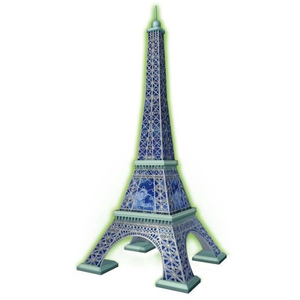 Ravensburger-Puzzle 3D Fosforescerande Eiffeltorn 50 år-Från 10 år-216p numrerad för att montera utan lim-Tillbehör ingår-11591