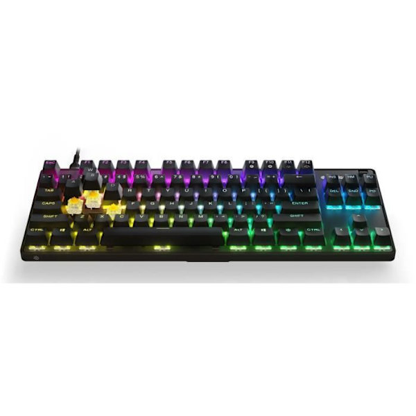 Speltangentbord - AZERTY - STEELSERIES - Apex 9 TKL FR - Utan numerisk knappsats - Bakgrundsbelyst - Svart Svart