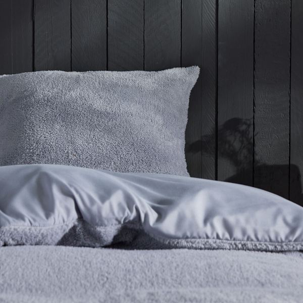Bäddset - TODAY - Teddy - Dubbel - 220 x 240 cm - Enfärgad Grå