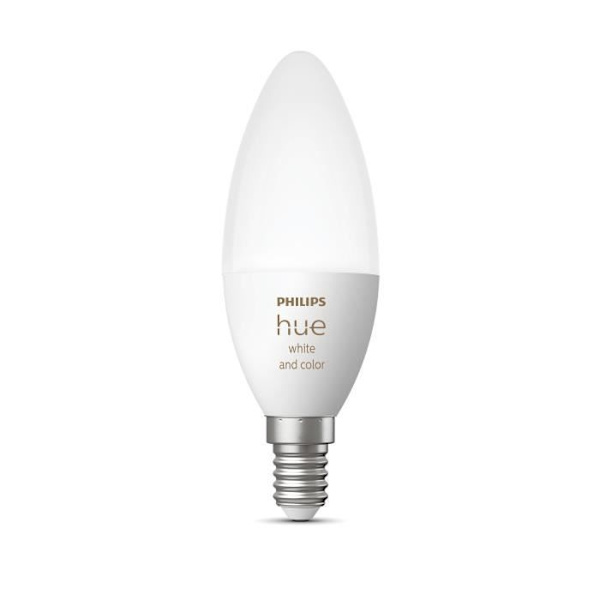 PHILIPS Hue White & Color Ambiance - Smart LED-flamelampa E14 - 5,5W - Bluetooth-kompatibel