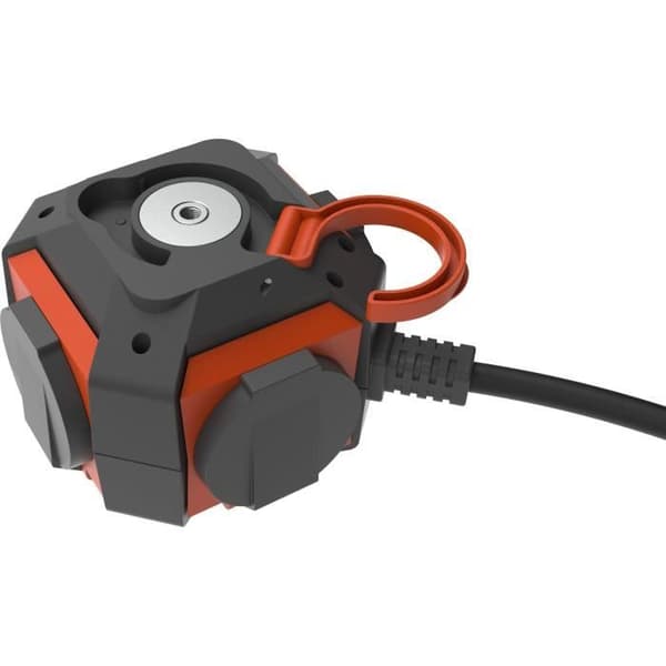 Power Globe - QUARX - IP44 - 4 uttag, strömbrytare, 3m kabel