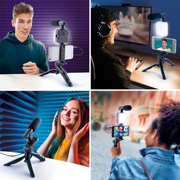 Vlogging Kit - Studio Creator - Podcast & Vlogging Kit With Light and Microphone - INF 033 - Canal Toys