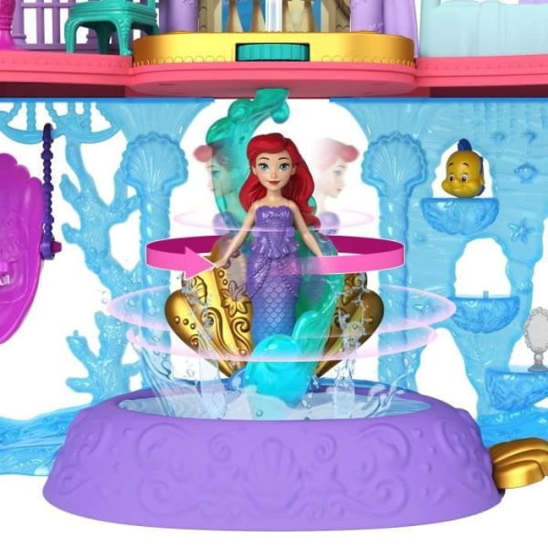 Disney Princesses - Ariels Deluxe Castle Box - Figur - 3 år och uppåt - MATTEL - HLW95 - DISNEY FASHION DOLL