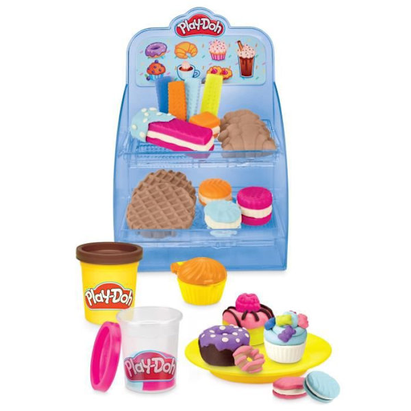 Play-Doh, Mitt superkaffe, 20 tillbehör och 8 krukor med modelllera, från 3 år