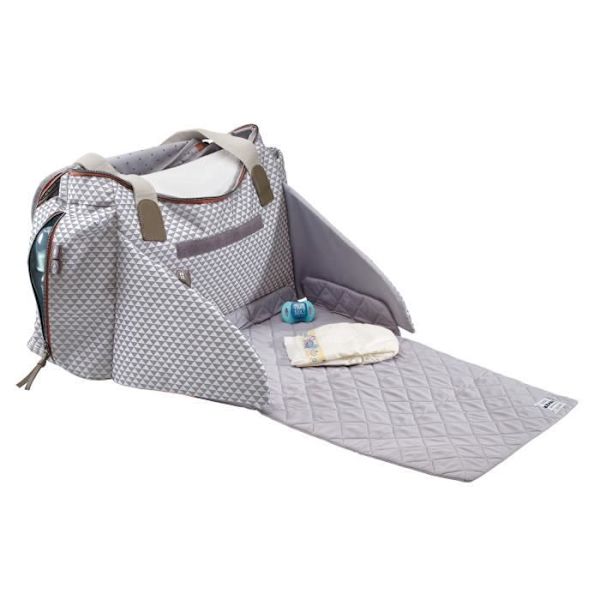 BEABA Bag Sydney II Play Print Grå / Korall