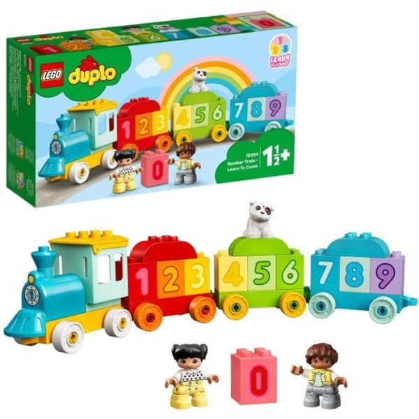 LEGO 10954 DUPLO The Number Train - Lär dig att räkna utbildningsspel 1,5 år, leksaksgåva ELLER inlärningsset