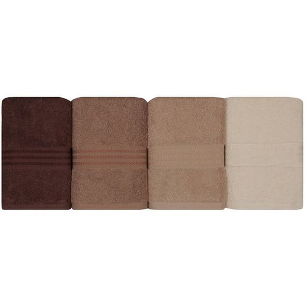 Set med 4 handdukar - 50 x 90 cm - Krämfärgad