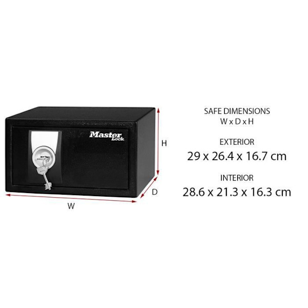 MASTER LOCK Nyckelsäker - massivt stål - 9,9 L