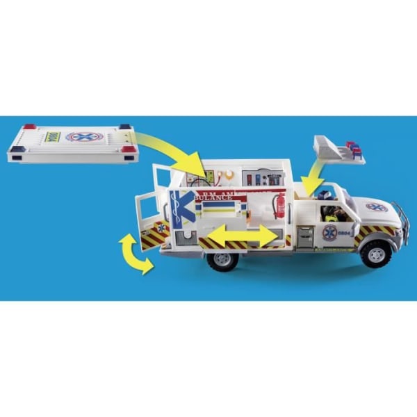 PLAYMOBIL - 70936 - Ambulans med bärgare och skadade