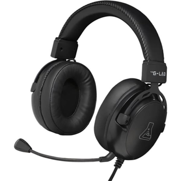 Spelheadset med kabel - THE G-LAB - KORP TITANIUM - Mikrofon - PC/PS4/Xbox One - Svart
