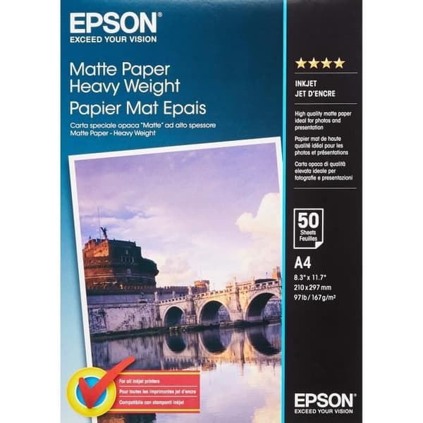 EPSON Matt fotopapper S041256 - 167g / m2 - A4 - 50 ark