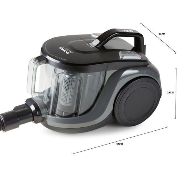 Domo DO7295S - Bag Without Bag Without Bag - Cyclon System - New Deep Clean Brush - Pousing Tank 2.5L