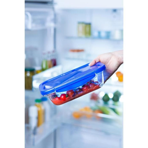 Rektangulär låda med lock - PYREX - 1451026 - 20 x 15 cm - 800 ml - Cook & Go - Borosilikatglasbas