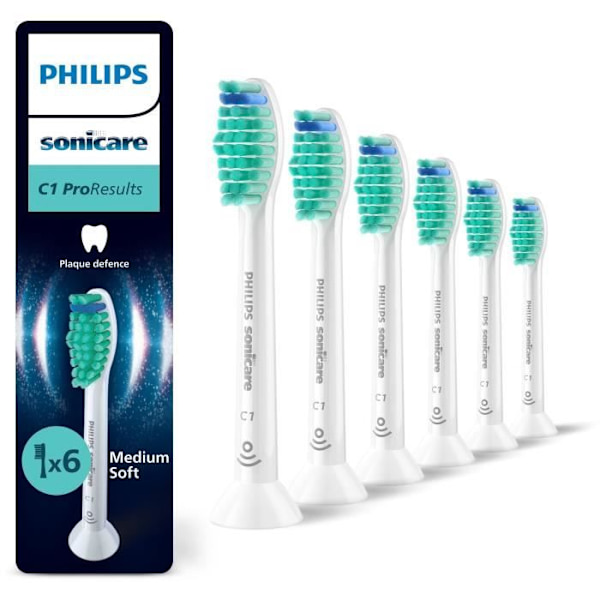 6-pack borsthuvuden - PHILIPS - HX6016/87 - C1 Vit