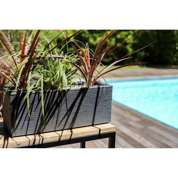 EDA PLASTIQUE Balconniere Graphit Up - 25 L - 59 x 19,5 x 22,8 cm - Antracitgrå