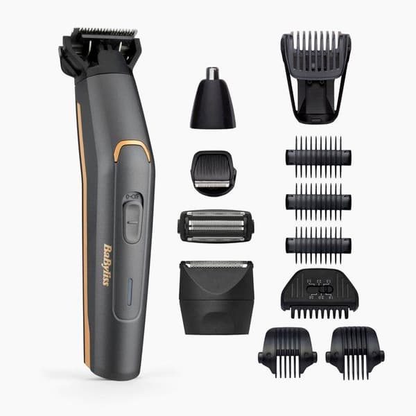 12-i-1 multifunktionell trimmer - BABYLISS - P1364E - Grafitblad - Vattentät - Komplett kit