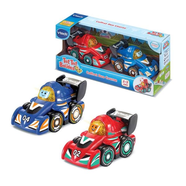 VTECH - TUT TUT BOLIDES - DUO RACING SET (LOUIS + TOM) - Flerfärgad