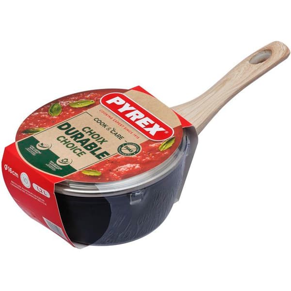Kastrull med lock - PYREX - Cook & Care - 16 cm - Non-stick - Induktion - PFAS-fri