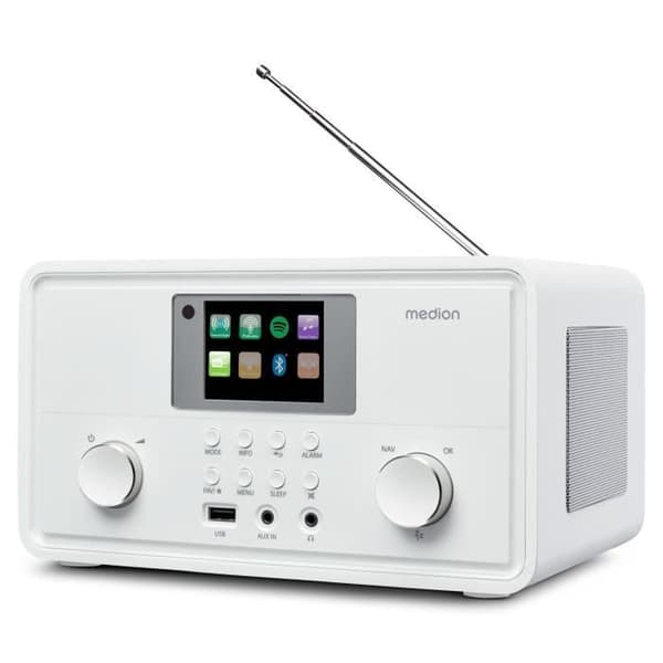 Internetradio - MEDION - DAB - Bluetooth - 2x10W RMS - Vit