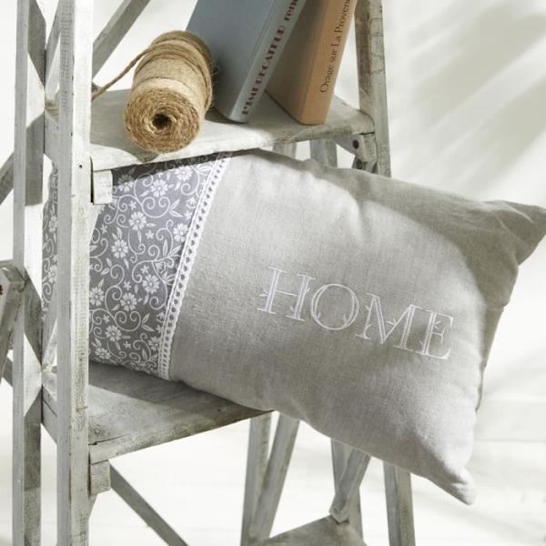 Kudde - TODAY - CHARME - Tryckt x Chambray x Capucine Broderi - 30 x 50 cm
