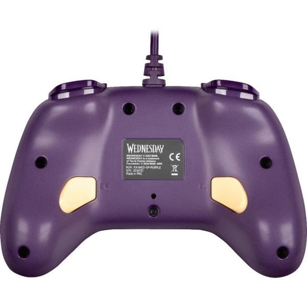 Gamepad - Nintendo Switch/Switch 2 och PC - Wednesday - Kabelansluten - Lila och svart - Halkfria grepp