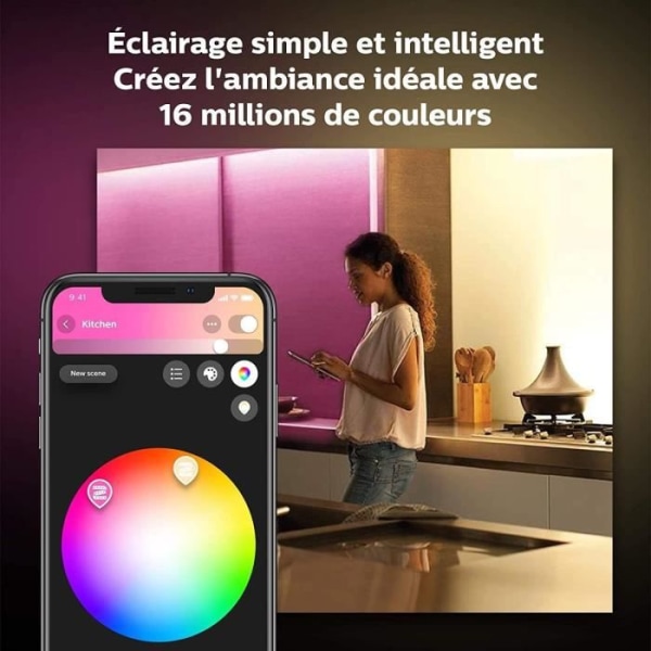 Hue Atmosphere White & Color - Philips - inomhusljusstrips plus - 2 m - Bluetooth