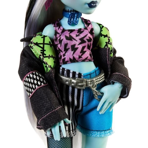 Monster High-Frankie Stein docka-docka med djur och tillbehör HXH73