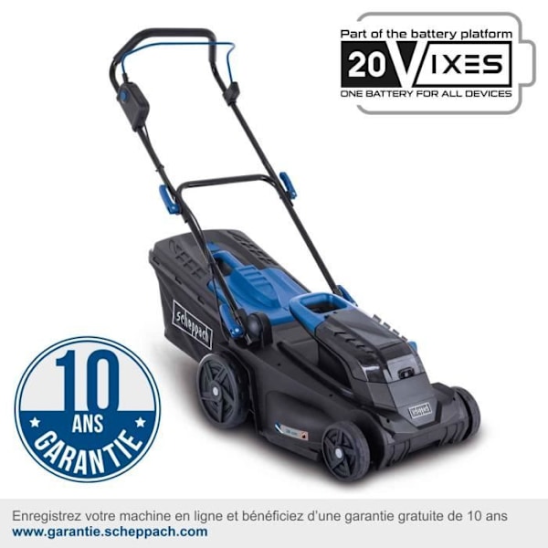 SCHEPPACH BC-MP380-X batteriklippare - 20V IXES - klippbredd 38 cm - Mulching - utan batteri eller laddare