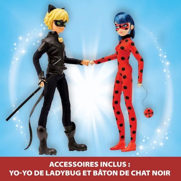 Miraculous Ladybug - Förpackning med 2 modedockor 26 cm