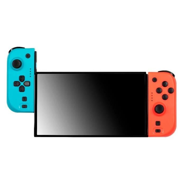 Joypads - Nintendo Switch och Switch OLED - KONIX - 8 timmars batteritid - Vibrationsfunktion - Blå och röd